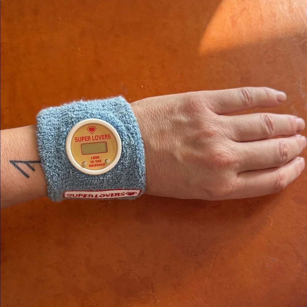Vintage 90s Super lovers Blue Wearable Electronic Watch